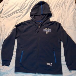 Dallas Cowboys NFC East Football Navy Blue Hoodie Zipper Pocket NWOT XL Game